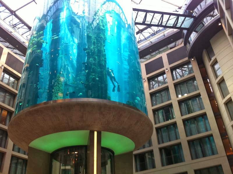 World's Largest Cylindrical Aquarium in Berlin, Germany