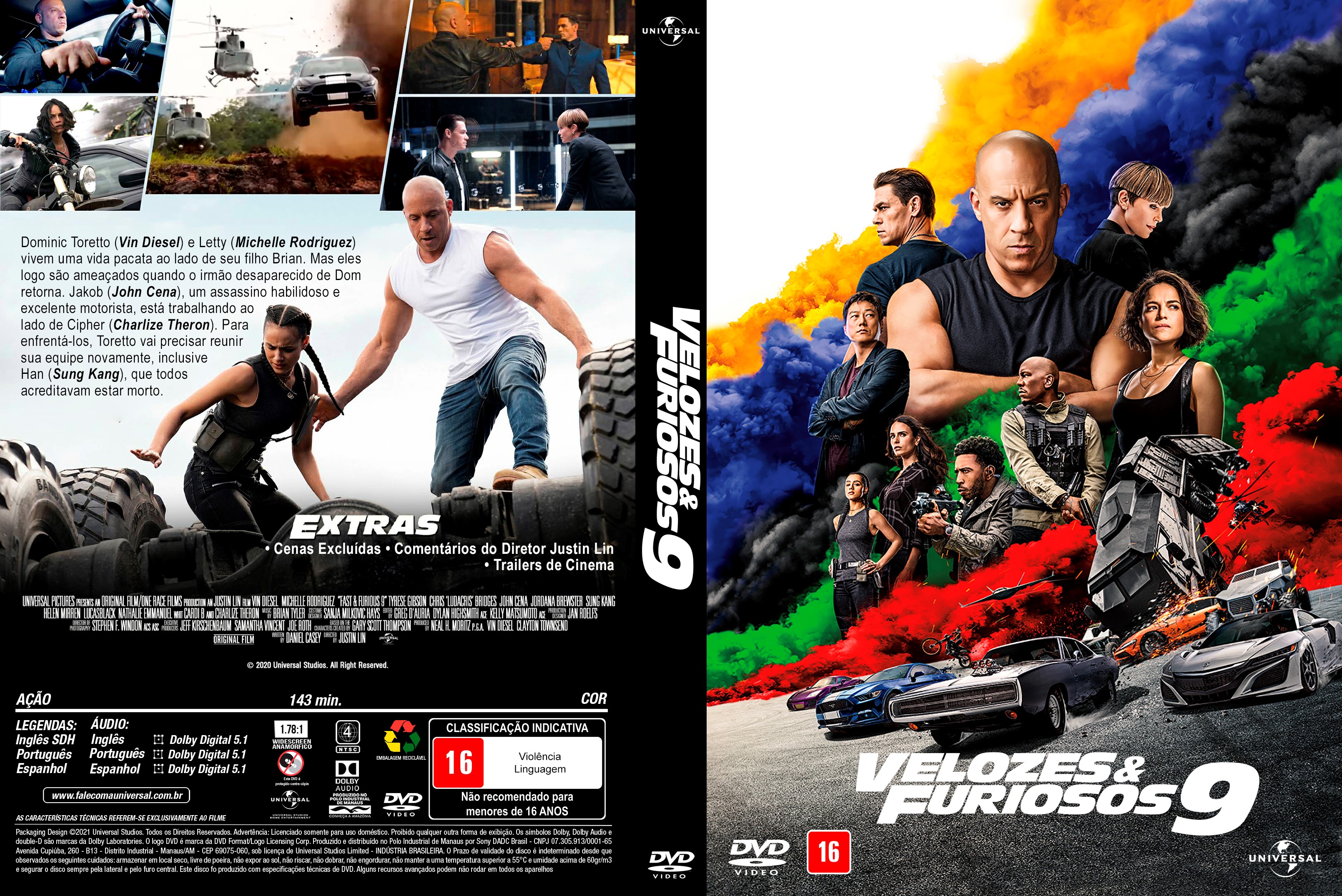 Velozes & Furiosos 9 DVD Capas