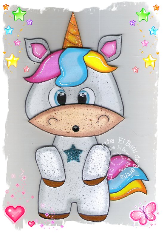 EL BAÚL DE BERTHA - MANUALIDADES: Unicornio Estrella en Foami ó Goma Eva