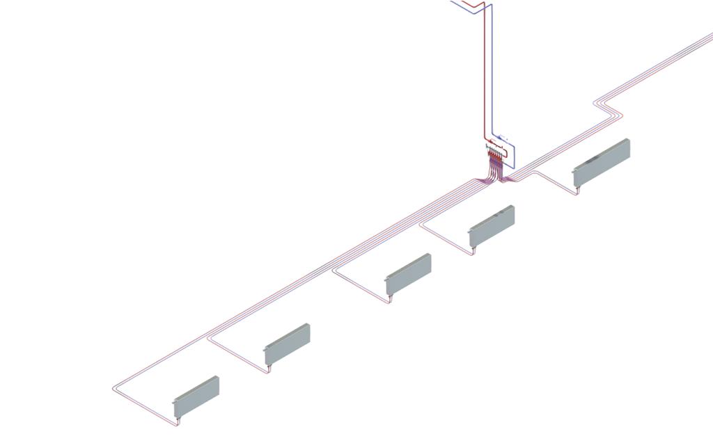 Revit MEP & MagiCAD Revit Pex pipe drawing for heating and underfloor
