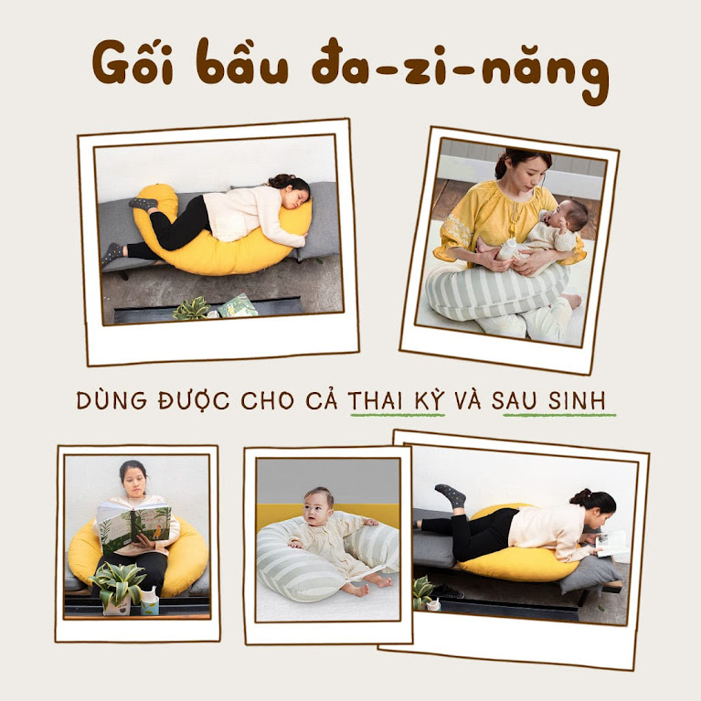 [A159] Gối bầu Đậu Khuyết bông gòn lông vũ cực tốt cho Mẹ Bầu