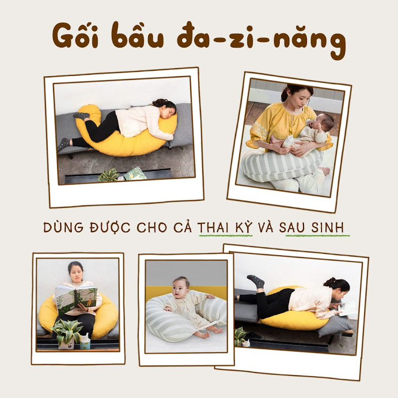 [A159] Món quà thai kỳ tặng Mẹ Bầu khiến Mẹ thích mê: Gối Bầu Đậu Khuyết.
