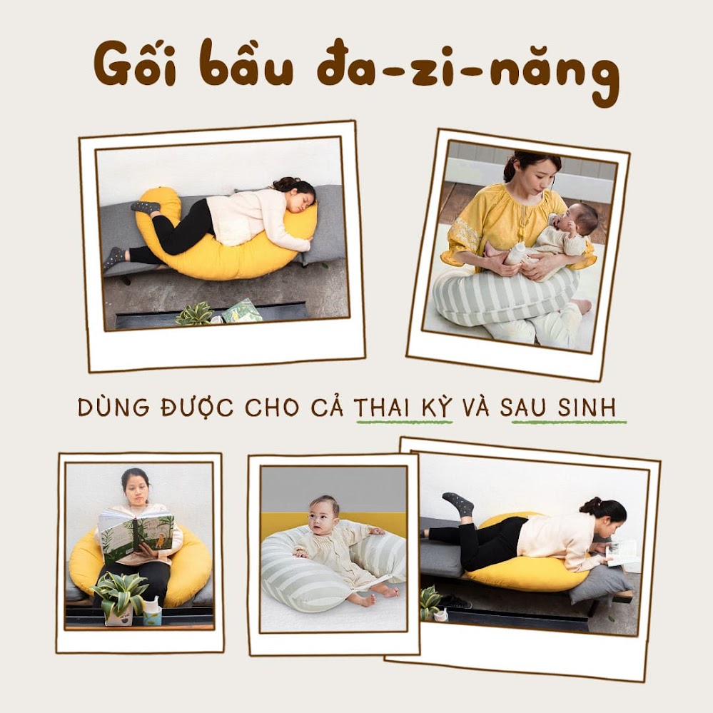 [A159] Gối Bầu Đậu Khuyết: Giải quyết các vấn đề về khó ngủ của bà bầu