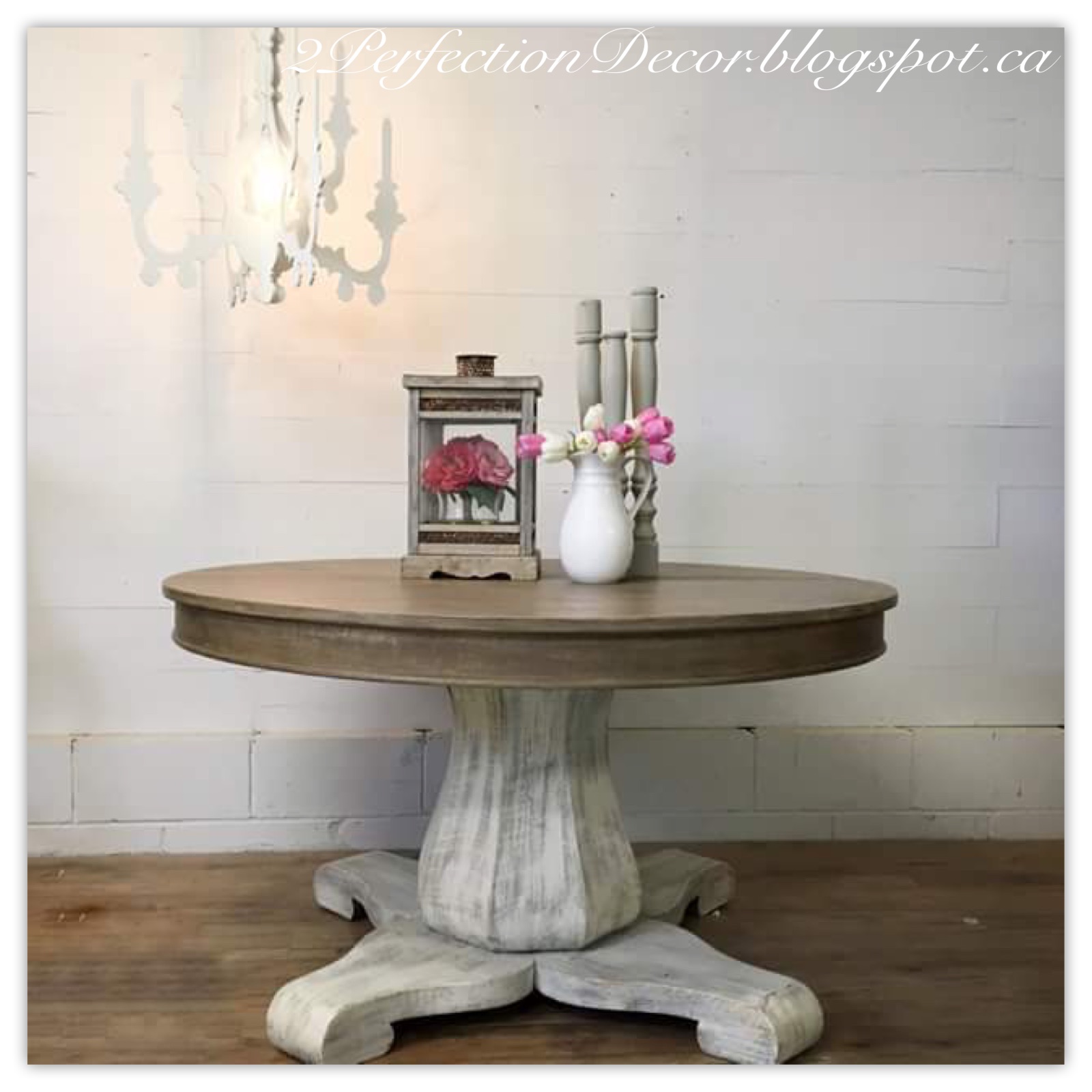 2Perfection Decor Round Kitchen Table Makeover