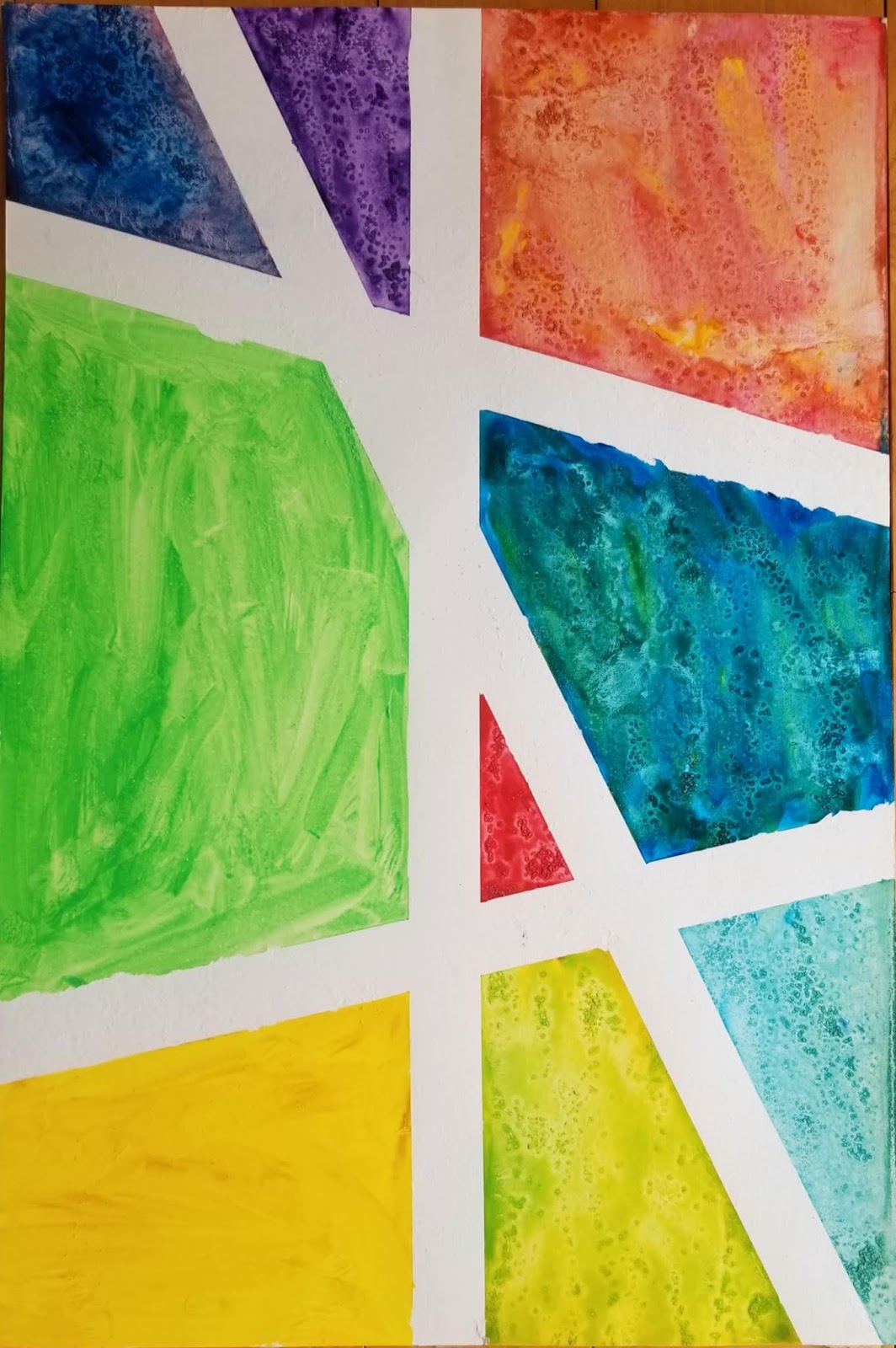 Watercolor and Tape Art
