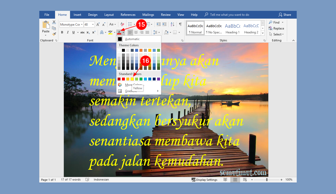 Cara Membuat Tulisan di Atas Gambar Microsoft Word Lengkap ...