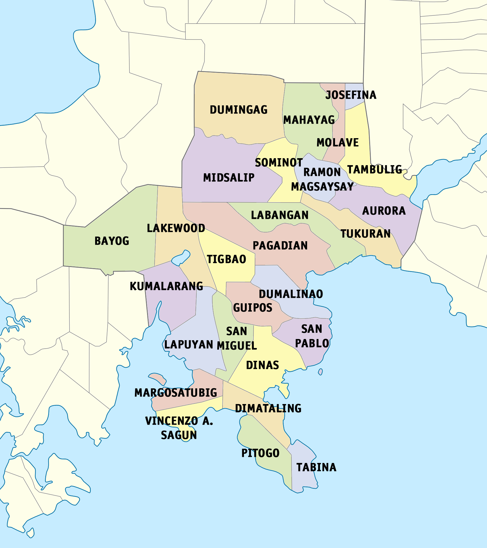 Zamboanga Del Sur Map Efi Market - Zamboanga Del Sur