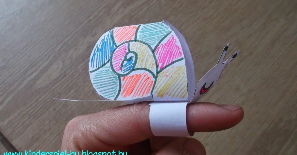 Kinderspiel: Schnecke Vorlage- letölthető