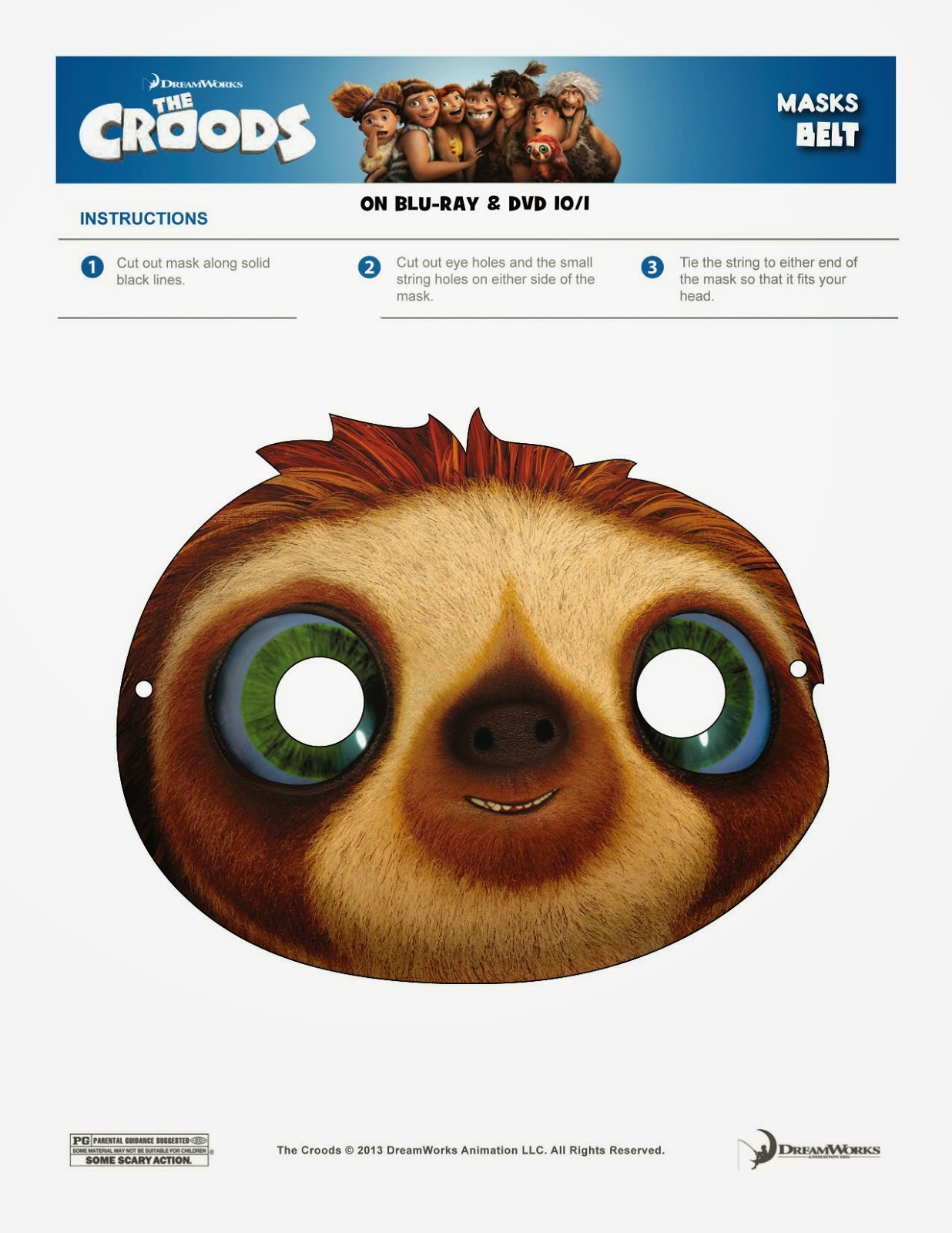 The Croods Halloween Costume 2022 Mommy Blog Expert Free The Croods Halloween Kids Masks Celebrate Fox Home Dvd Bluray Releases