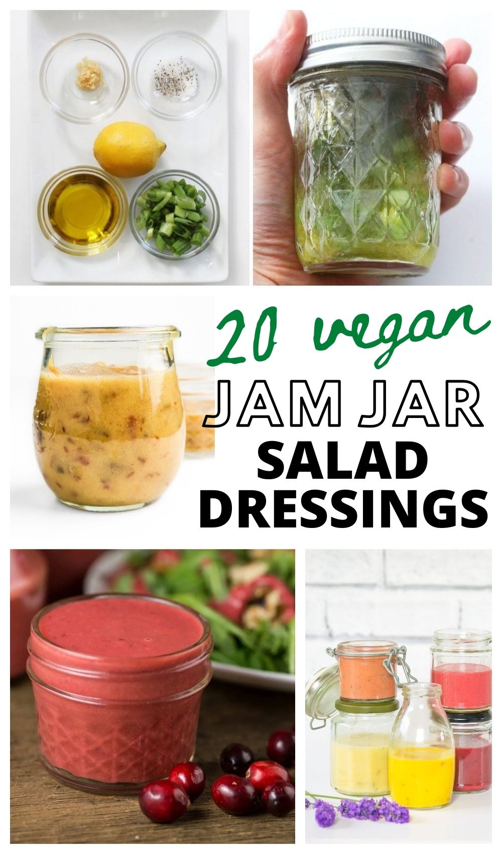 20 Vegan Jam Jar Salad Dressings theveganlunchbox.co.uk