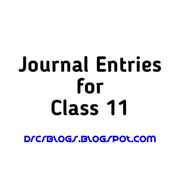 Important journal entries questions with solutions for class 11 accounting