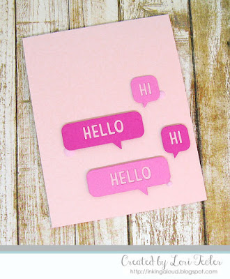 Speech Bubble Hello card-designed by Lori Tecler/Inking Aloud-dies from Lawn Fawn Speech Bubble Hello card-designed by Lori Tecler/Inking Aloud-dies from Lawn Fawn