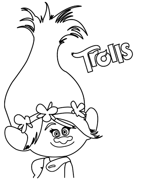 Coloring Page | Trolls Drawing/Coloring | Cartoon Photo | Outline