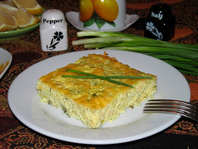 Запеканка из сельдерея с рисом и творогом