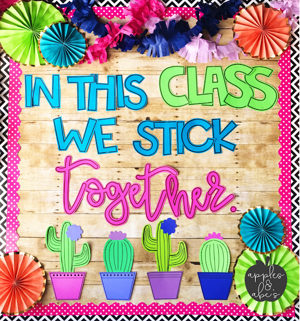 Cactus Classroom Decor Apples and ABC's