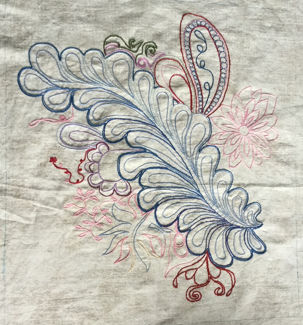 Quilting & Learning What a Combo! Symphony in Stem Stitch