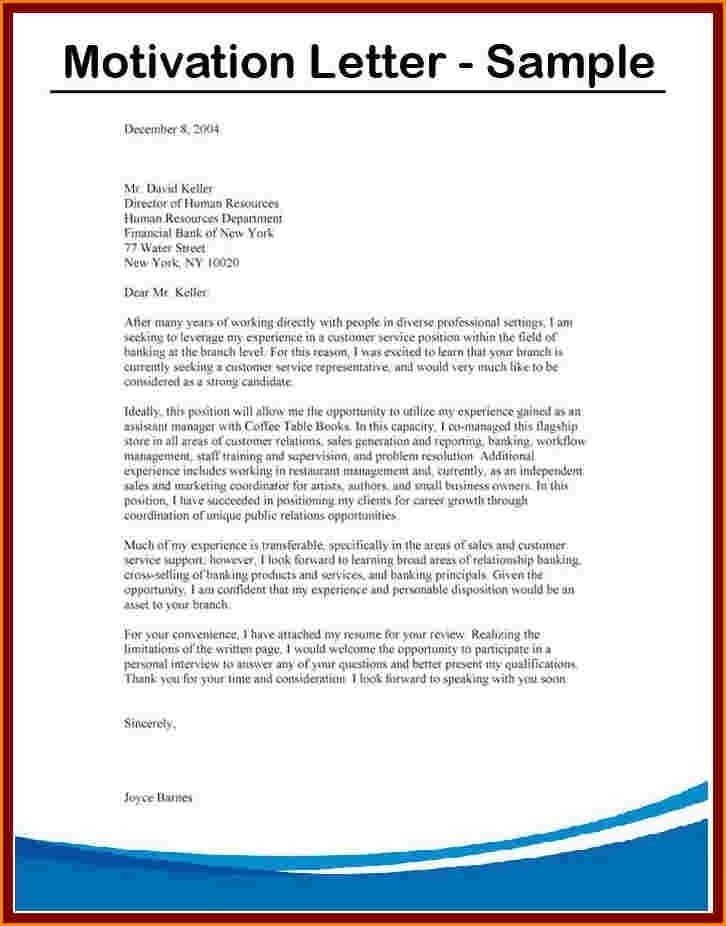 Motivation Letter Sample For Job Application - Invoice Template