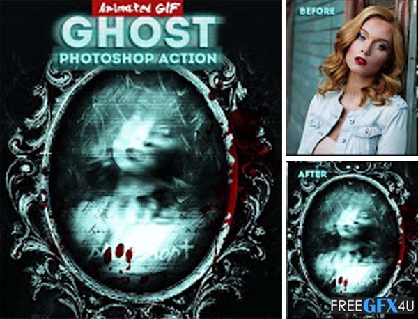 Halloween Ghost Animated Photoshop Action
