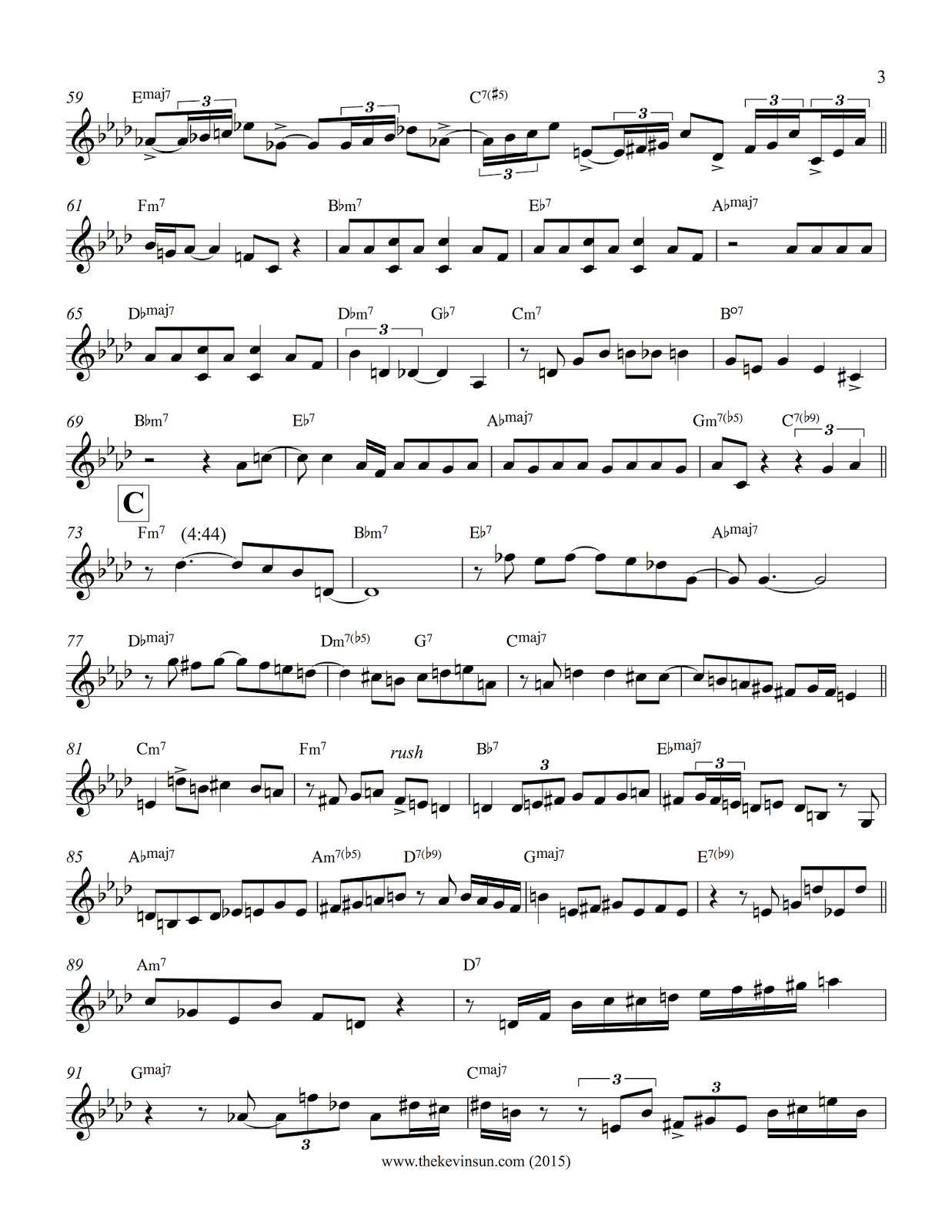 All The Things You Are Paul Bley Solo Page 3
