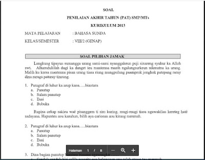 Materi bahasa sunda kelas 8 semester 2