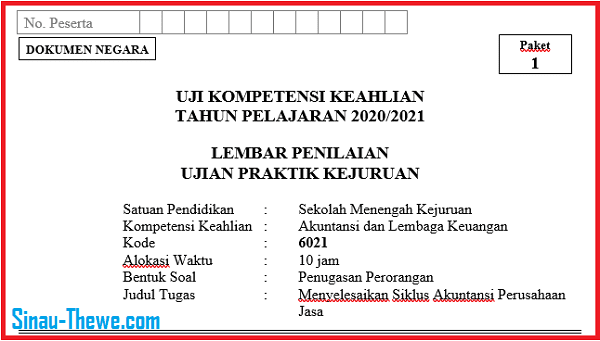 Contoh Lembaran Soal Ujian Praktek Ukk Himpunan Soal