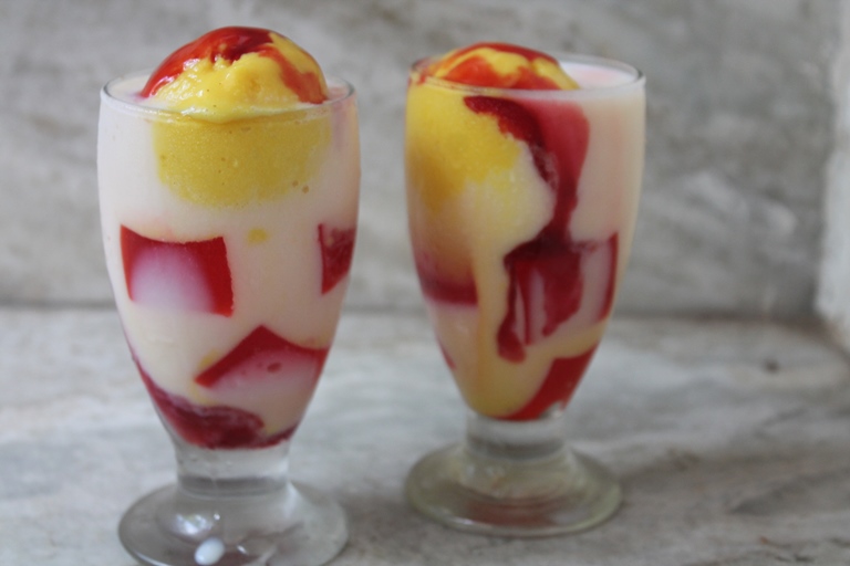 Rose Jelly with Icecream Recipe Yummy Tummy