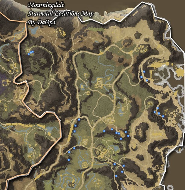 New World Mourningdale starmetal map