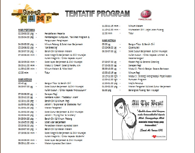 Kem Motivasi Cuti Sekolah 2019: Jadual Program