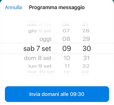 Telegram Messenger per iOS Programma il Messaggio