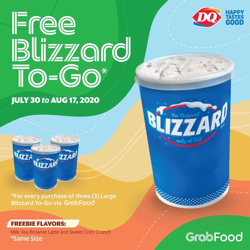 Dairy Queen FREE Blizzard togo Promo Aug 2020