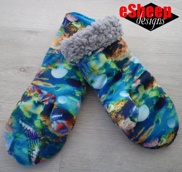Minky & Sherpa Mittens crafted by eSheep Designs