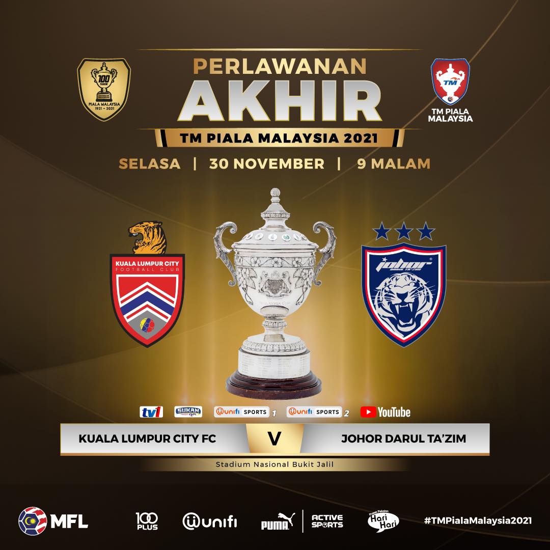 Jadual Dan Keputusan Perlawanan Akhir Piala Malaysia 2021