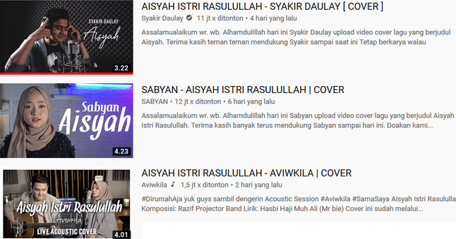 Lirik Cord Lagu Aisyah Istri Rasulullah Blog Teh Enur