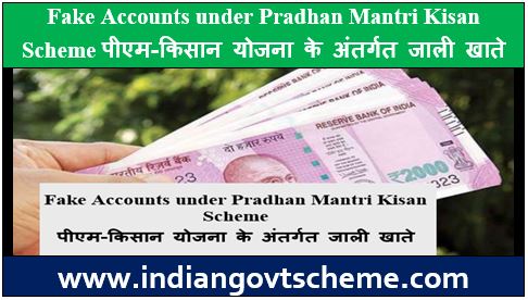 Fake Accounts under Pradhan Mantri Kisan