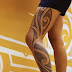 Awesome Polynesian tattoo on leg