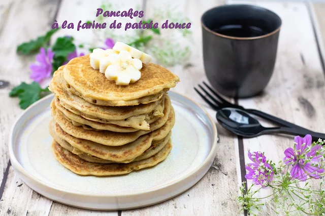 Pancakes à la farine de patate douce