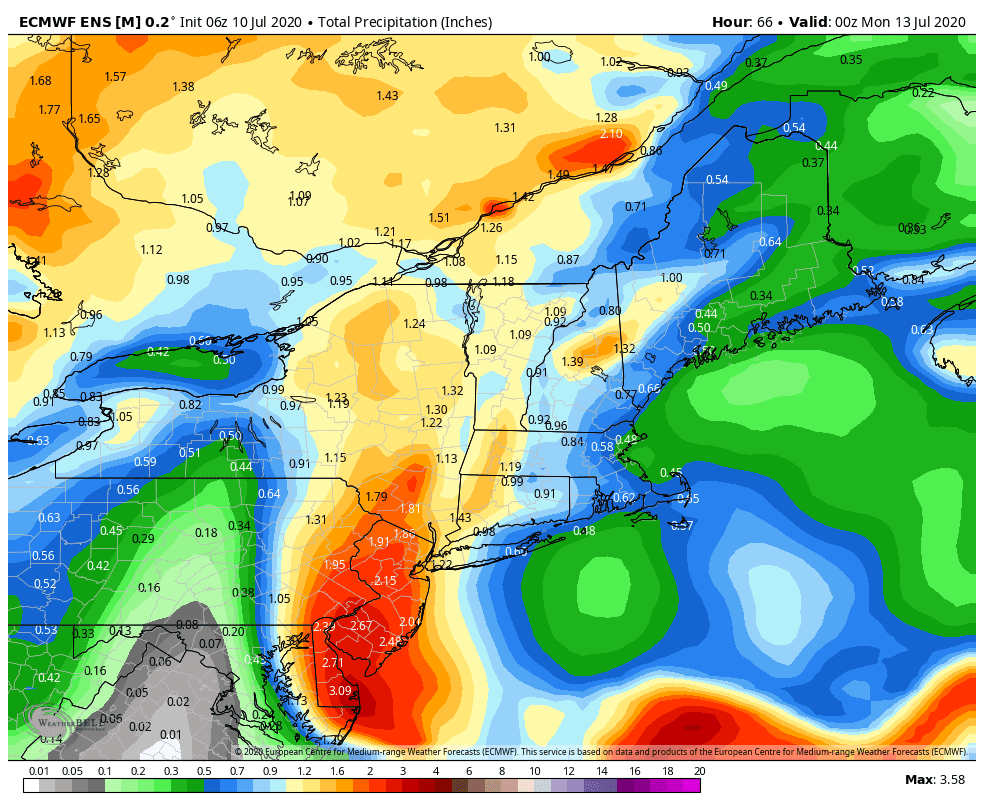 The EDGE Weather Latest Total Precipitation and Wind Maps...
