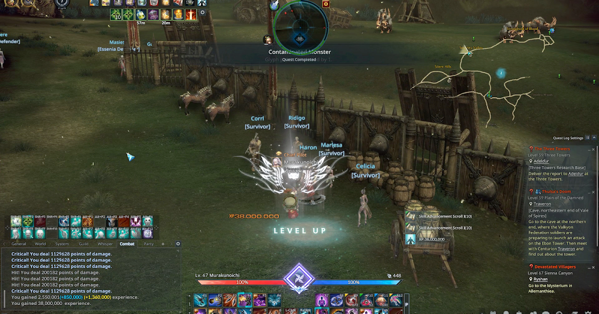 Tera dungeons by level