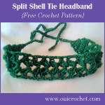 Split Shell Tie Headband