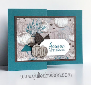 VIDEO: Stampin' Up! Gather Together Double Z Fold Card Tutorial ~ 2019 Holiday Catalog ~ Stamp of the Month Club Card Kit ~ www.juliedavison.com