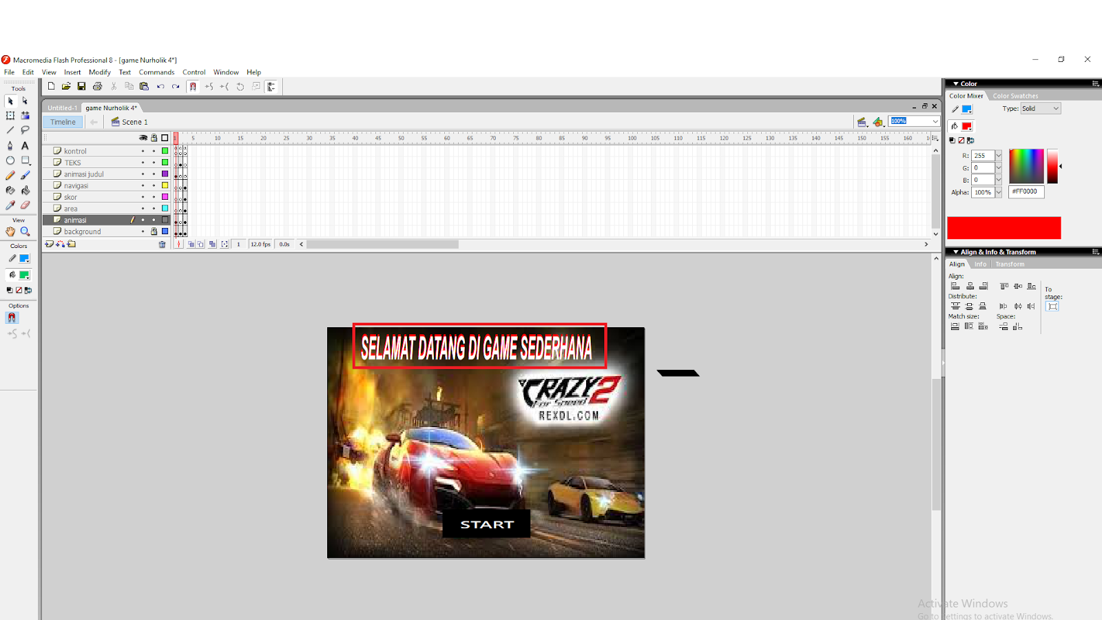 Tutorial Membuat Game Car Sederhana Di Macromedia Flash