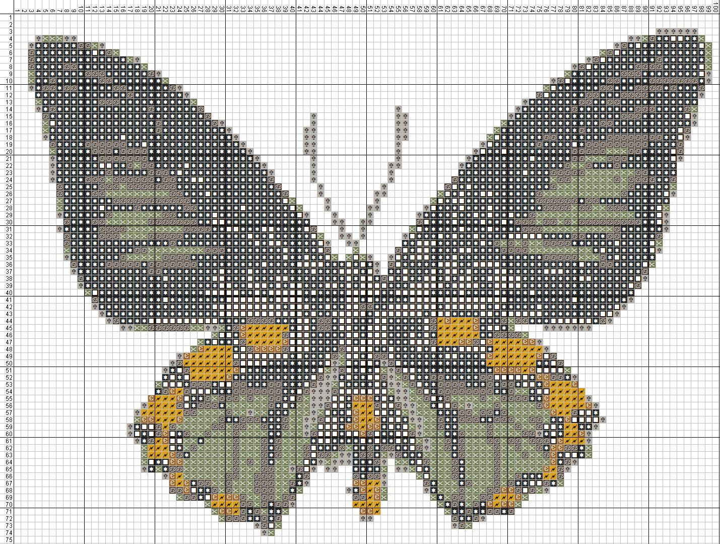  Gambar  Gambarkristik  Kupu Free Cross Stitch Patterns 