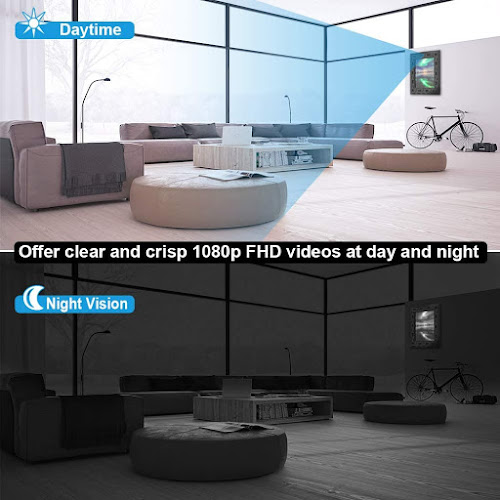 Hidden Security Camera WiFi Photo Frame,FUVISION 1080P Nanny Cameras