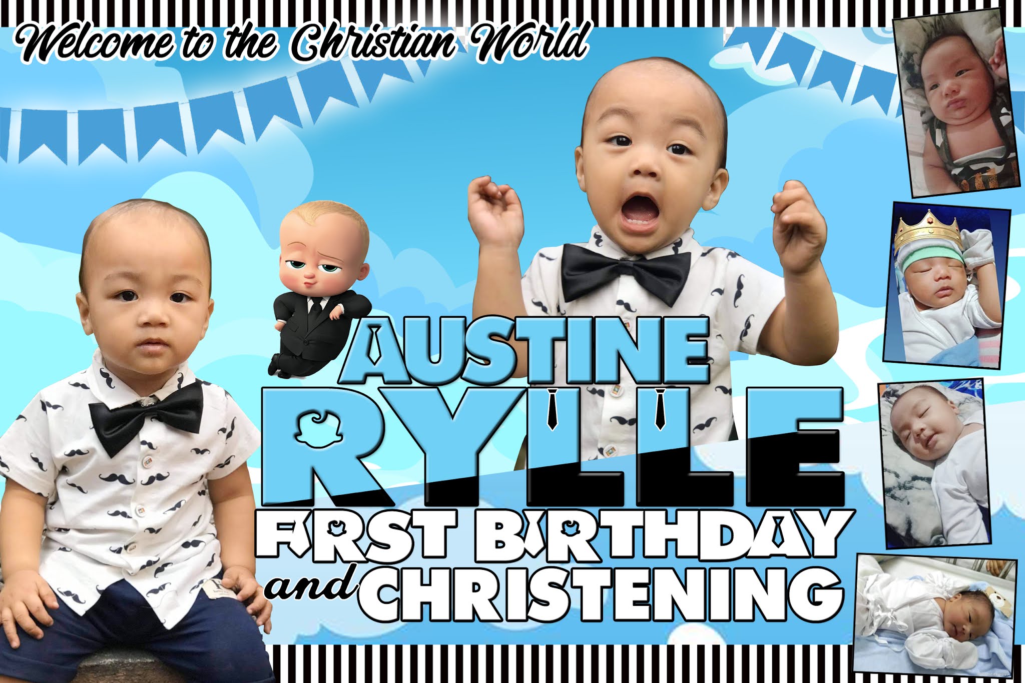 Christening Sample Design for Tarpaulin