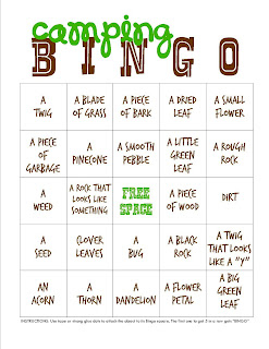 Nature Bingo Free Printable