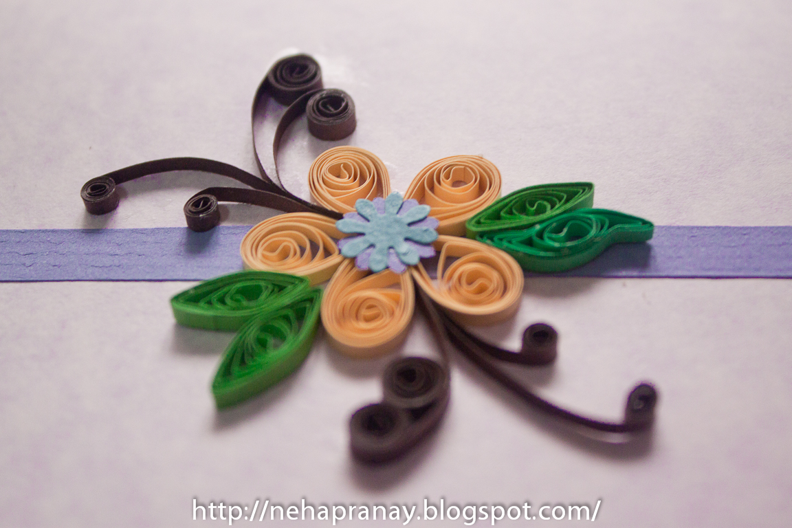 Quillling Work Neha Simple Quilling card