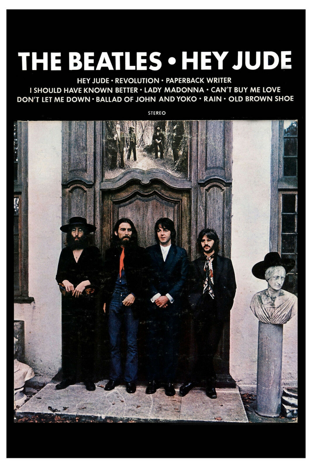 Vintage Beatles "Hey Jude" album promo poster