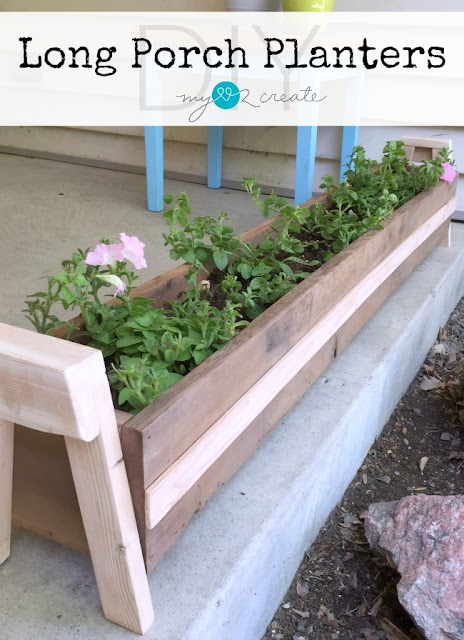 Build your own DIY Porch Planters with this awesome picture tutorial at My Love 2 Create!