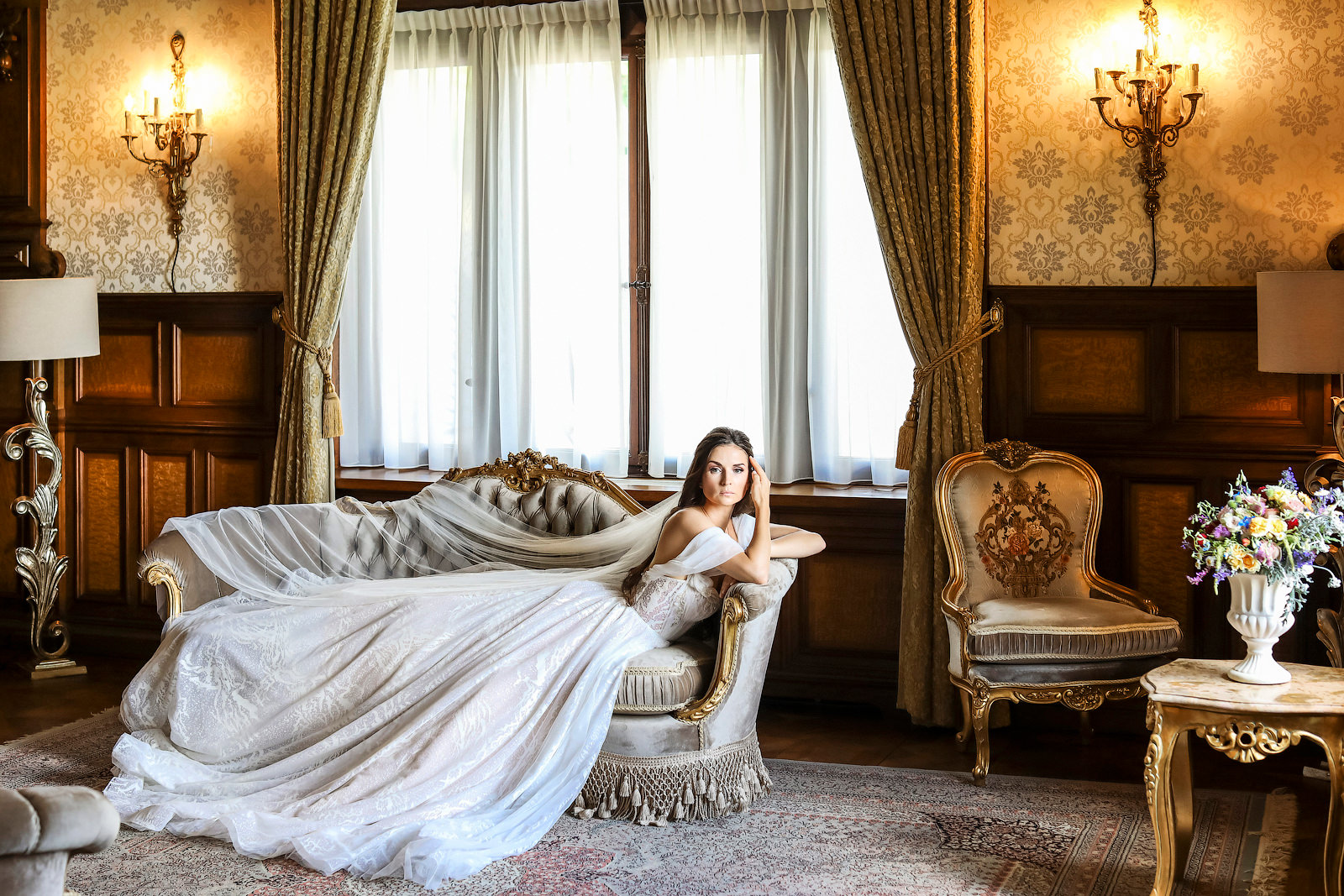 Hochzeitsfotos in der Kaiser Suite vom Schloss Lieser Hotel