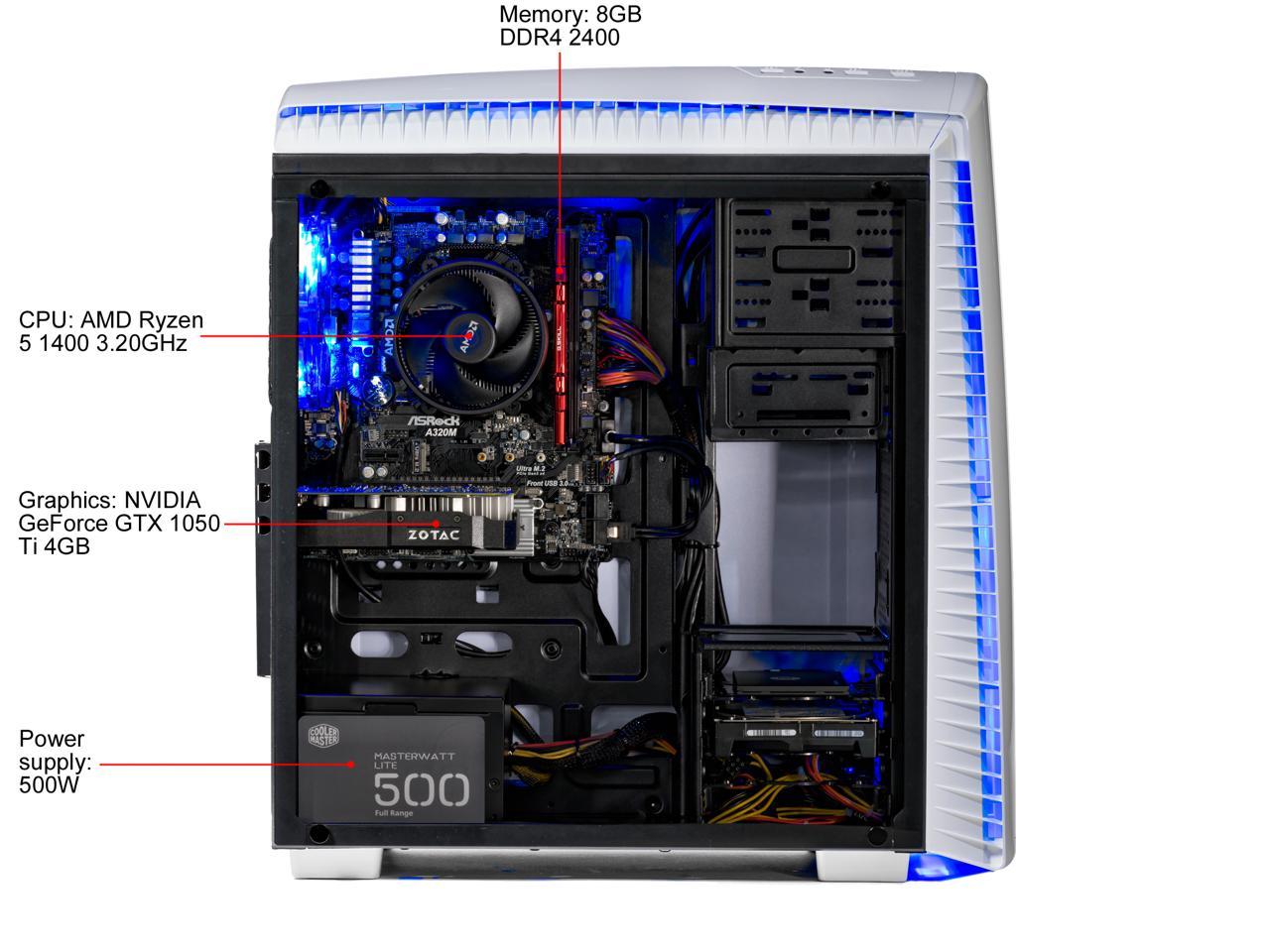 [Ryzen & GTX 1050 Ti Edition] SkyTech Archangel Gaming Computer Desktop